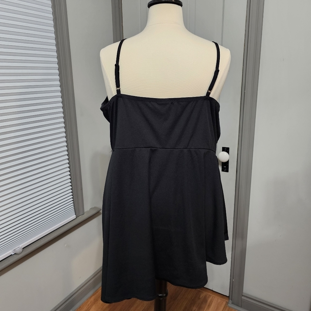 Torrid Knit Surplice Asymmetrical Peplum Cami - Picture 3 of 6